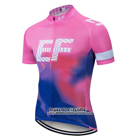 2019 Maillot Ciclismo Ef Education First Rose Bleu Manches Courtes et Cuissard